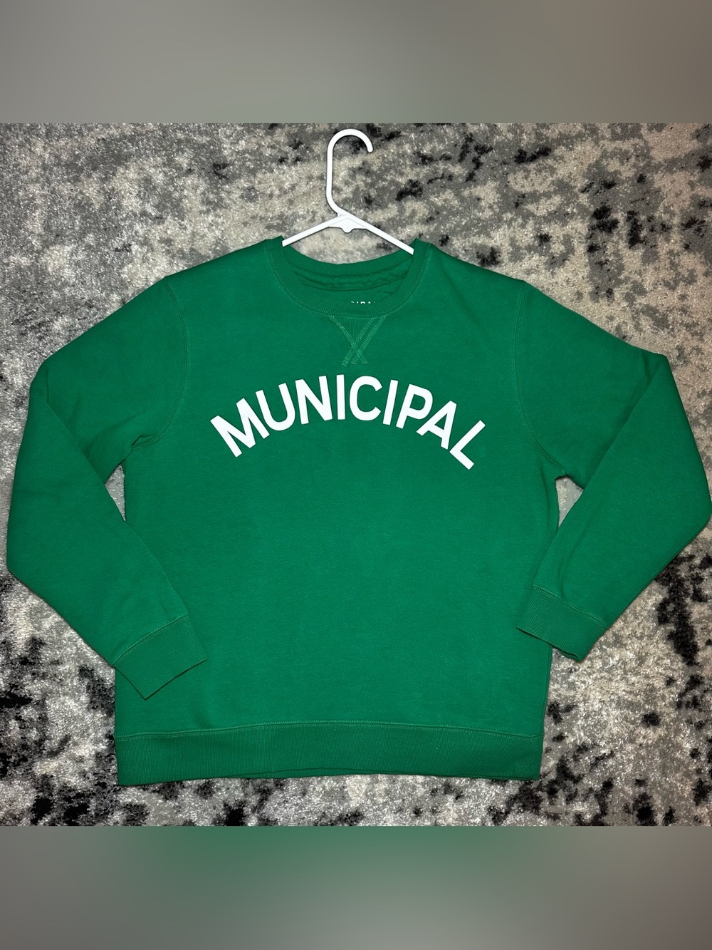 Men’s Green Municipal Crewneck Sweatshirt Medium